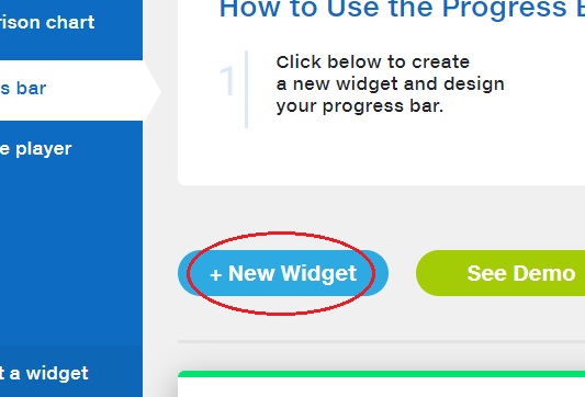 Select “+ New Widget” 